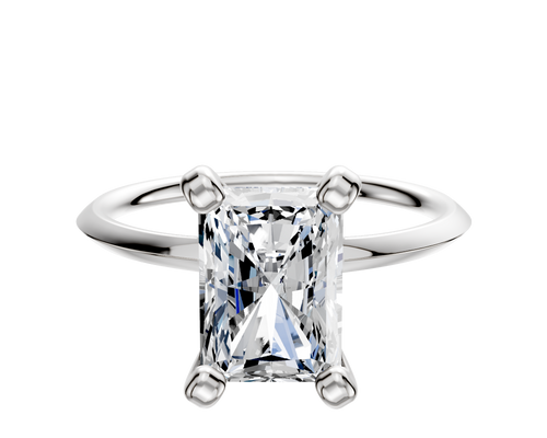 Platinum 4 Prong Classic Knife Edge 1.5mm Engagement Ring