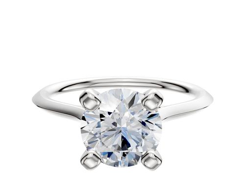 Platinum 4 Prong Cathedral Knife Edge 1.5mm Engagement Ring