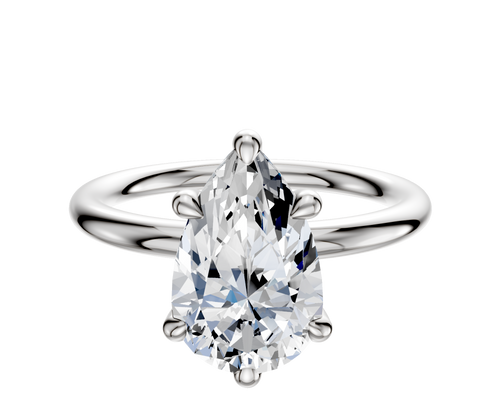 Platinum 6 Prong Basket Classic Dome 2.0mm Engagement Ring