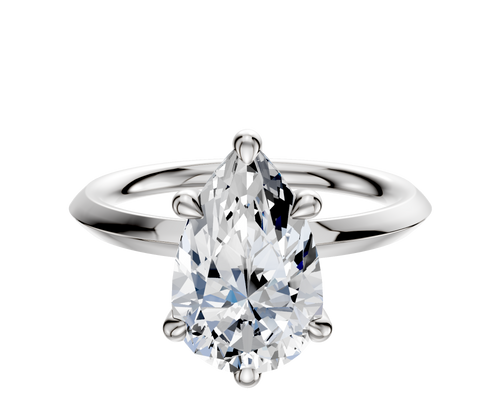 Platinum 6 Prong Basket Classic Knife Edge 2.0mm Engagement Ring