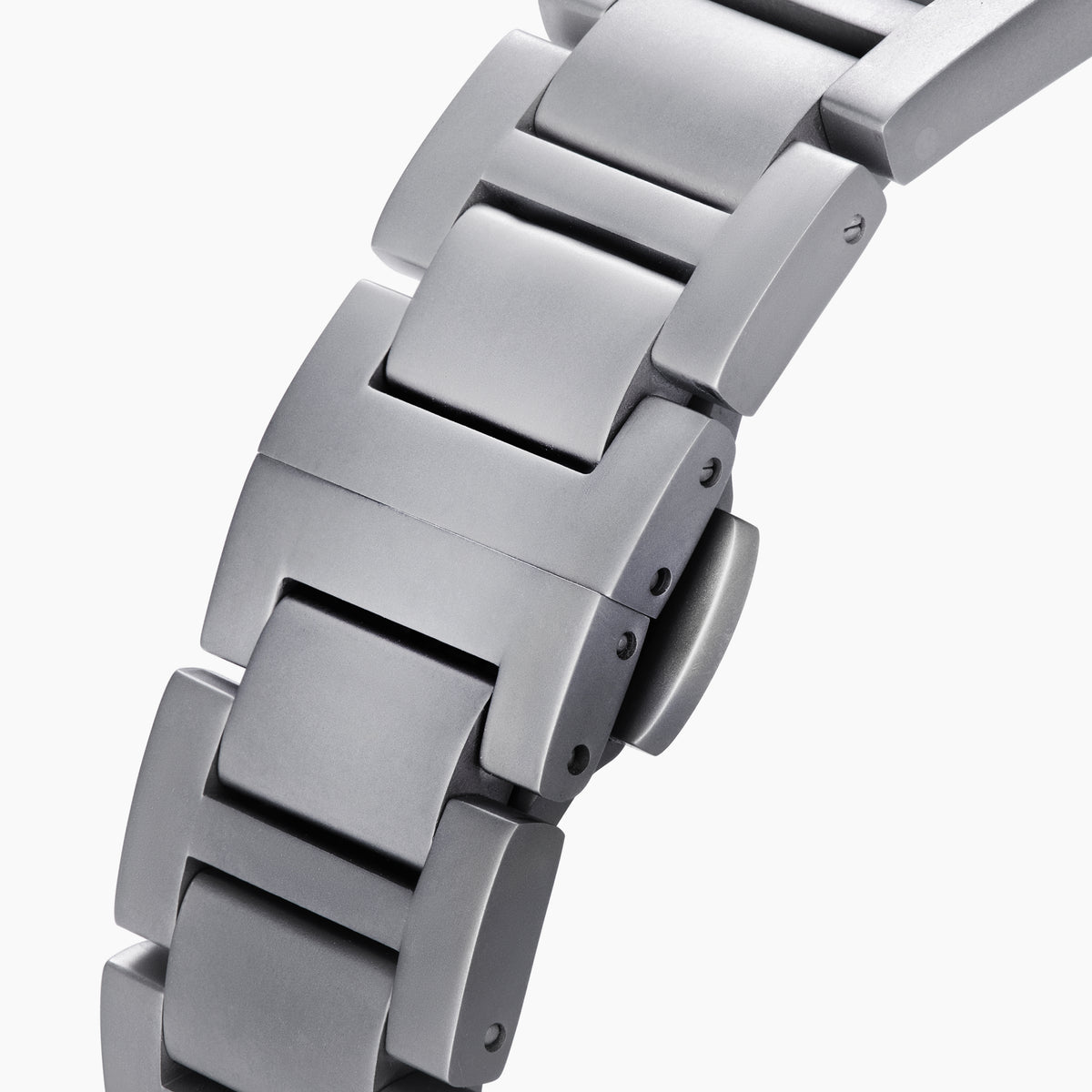 The 41MM Swiss Made Stainless Steel Automatic Skeleton Watch features a silver metal band, white face, black hour markers, and an open skeleton dial displaying inner gears. "ESPY" is printed below the 12 o’clock position.