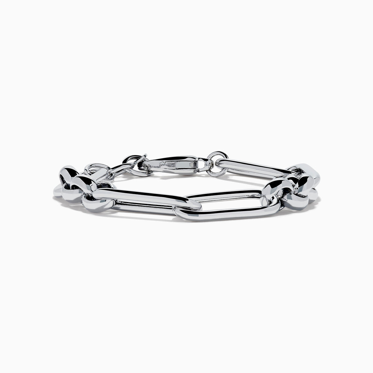 Sterling Silver Alternating Oval Link Bracelet