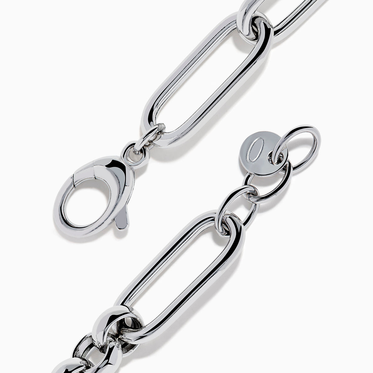 Sterling Silver Alternating Oval Link Bracelet