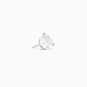 Lab Grown Diamond 3.00ct Stud Earrings in 14K White Gold, shown with classic prong settings against a white background.