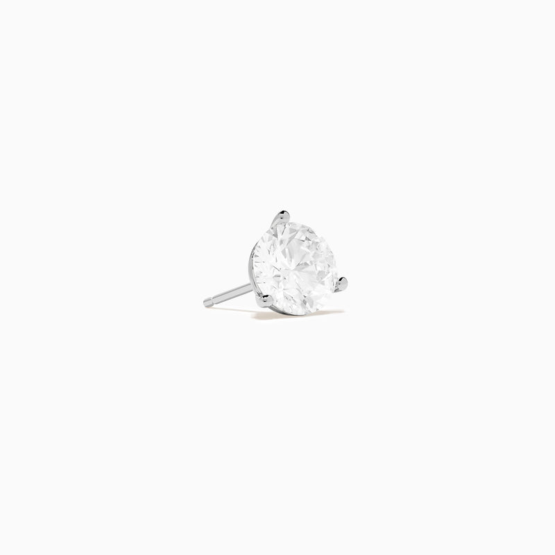 Lab Grown Diamond 3.00ct Stud Earrings in 14K White Gold, shown with classic prong settings against a white background.