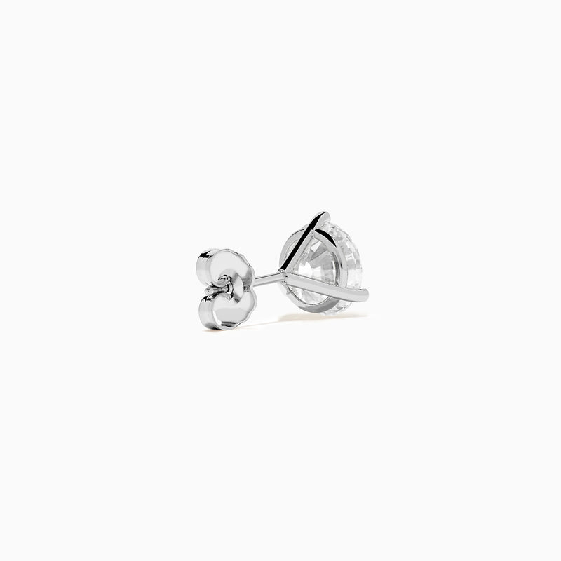 Lab Grown Diamond 3.00ct Stud Earrings in 14K White Gold, shown with classic prong settings against a white background.