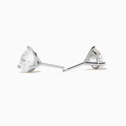 Lab Grown Diamond 3.00ct Stud Earrings in 14K White Gold, shown with classic prong settings against a white background.