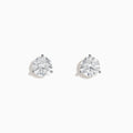 Lab Grown Diamond 3.00ct Stud Earrings in 14K White Gold, shown with classic prong settings against a white background.