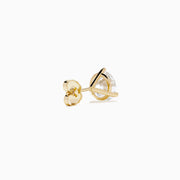 Lab Grown Diamond 3.00ct Stud Earrings in 14K Yellow Gold, featuring round, clear lab-grown diamonds set in yellow gold prongs, displayed against a plain white background.
