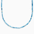 14K Yellow Gold Aquamarine Graduated Beaded Necklace