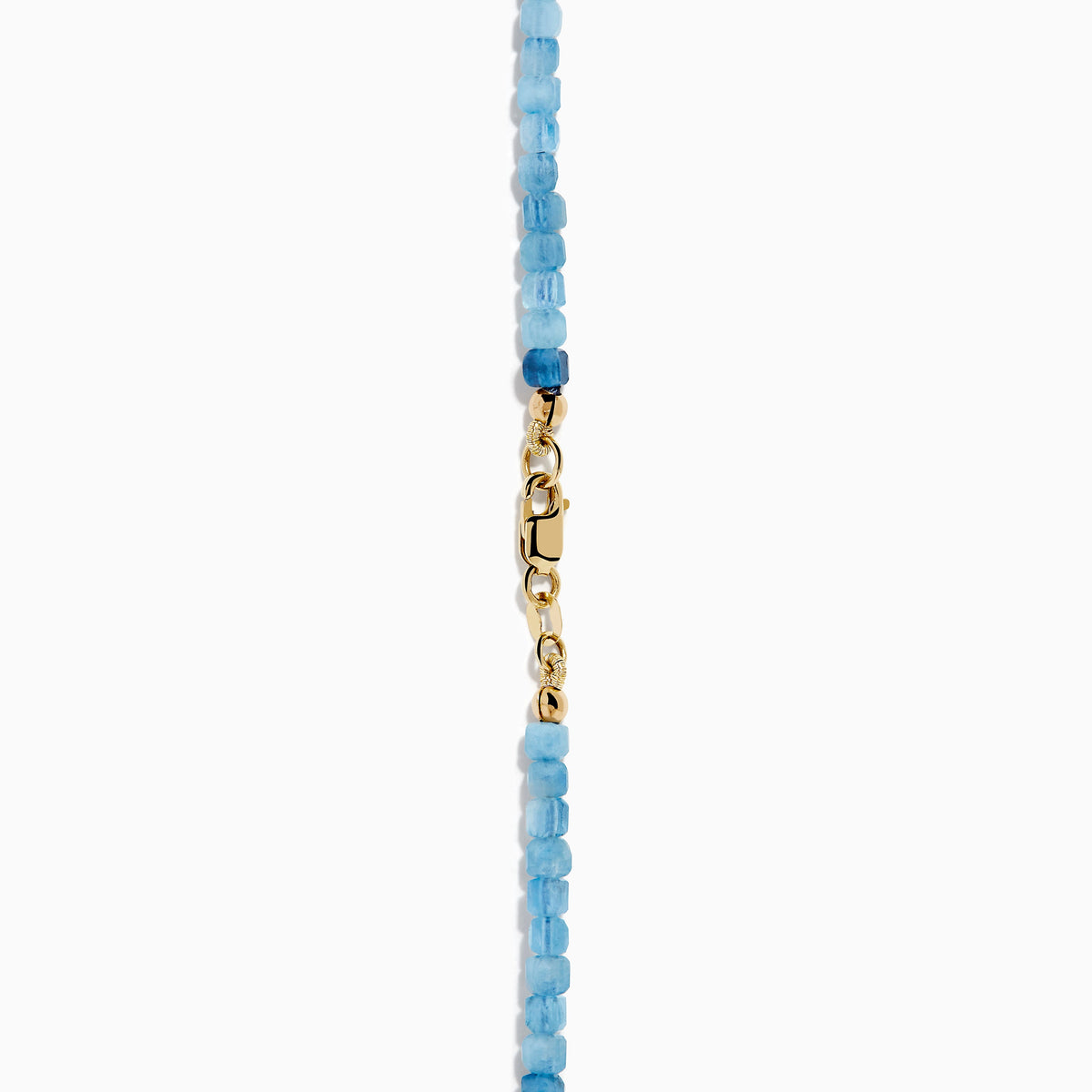 14K Yellow Gold Aquamarine Beaded Necklace