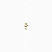 14K Yellow Gold Diamond Accented Infinity Necklace featuring an infinity symbol pendant with diamond accents, displayed against a white background.