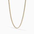 The 14K Yellow Gold Diamond Tennis Necklace, 3.50 TCW, displays a continuous row of white diamonds against a white background with a subtle shadow below.