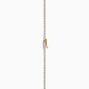 The 14K Yellow Gold Diamond Tennis Necklace, 3.50 TCW, displays a continuous row of white diamonds against a white background with a subtle shadow below.