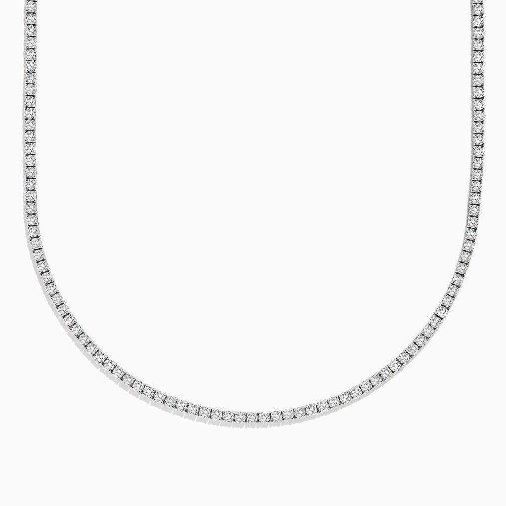 Effy Pave Classica 14k White Gold Diamond Tennis Necklace