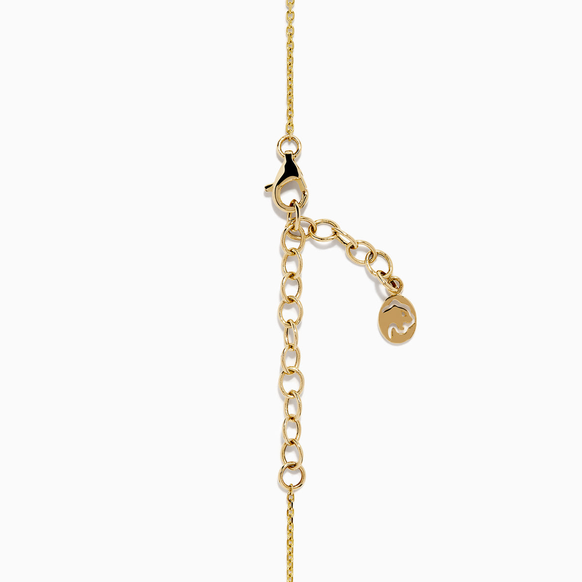 The Watercolors 14K Yellow Gold Multi Sapphire and Diamond Necklace features a delicate gold chain with a gradient row of rectangular multicolored sapphires and diamond accents, displayed on a white background.