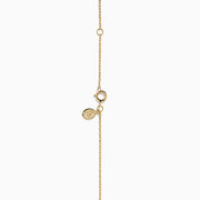 Watercolors 14K Yellow Gold Multi Sapphire and Diamond Bar Pendant