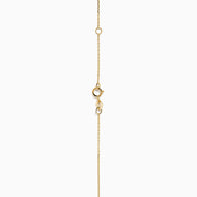14K Yellow Gold Diamond Lock and Key Necklace