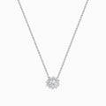 Sterling Silver Lab Grown Diamond Cluster Pendant