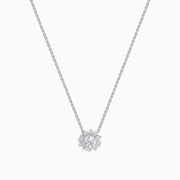 Sterling Silver Lab Grown Diamond Cluster Pendant