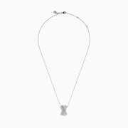 Lab Grown Diamond Baguette and Pavé X Pendant in 14K White Gold