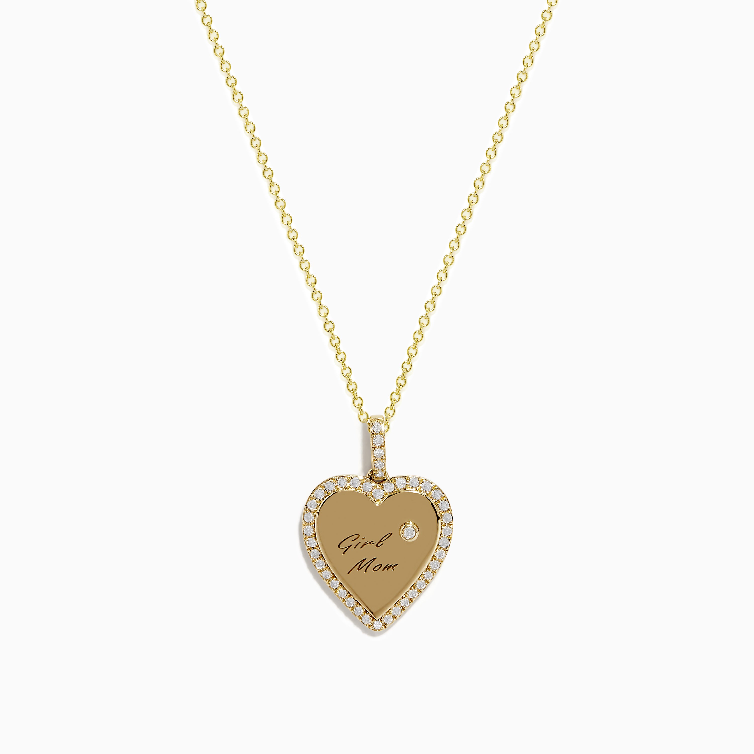 Effy Novelty 14K Yellow Gold Diamond Hearts Pendant – effyjewelry.com