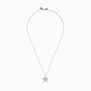 14K White Gold Diamond Pave Starfish Pendant