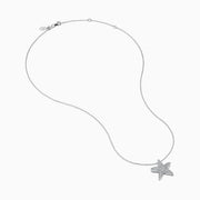 14K White Gold Diamond Pave Starfish Pendant