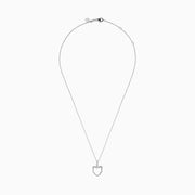Sterling Silver Diamond Open Panther Silhouette Pendant