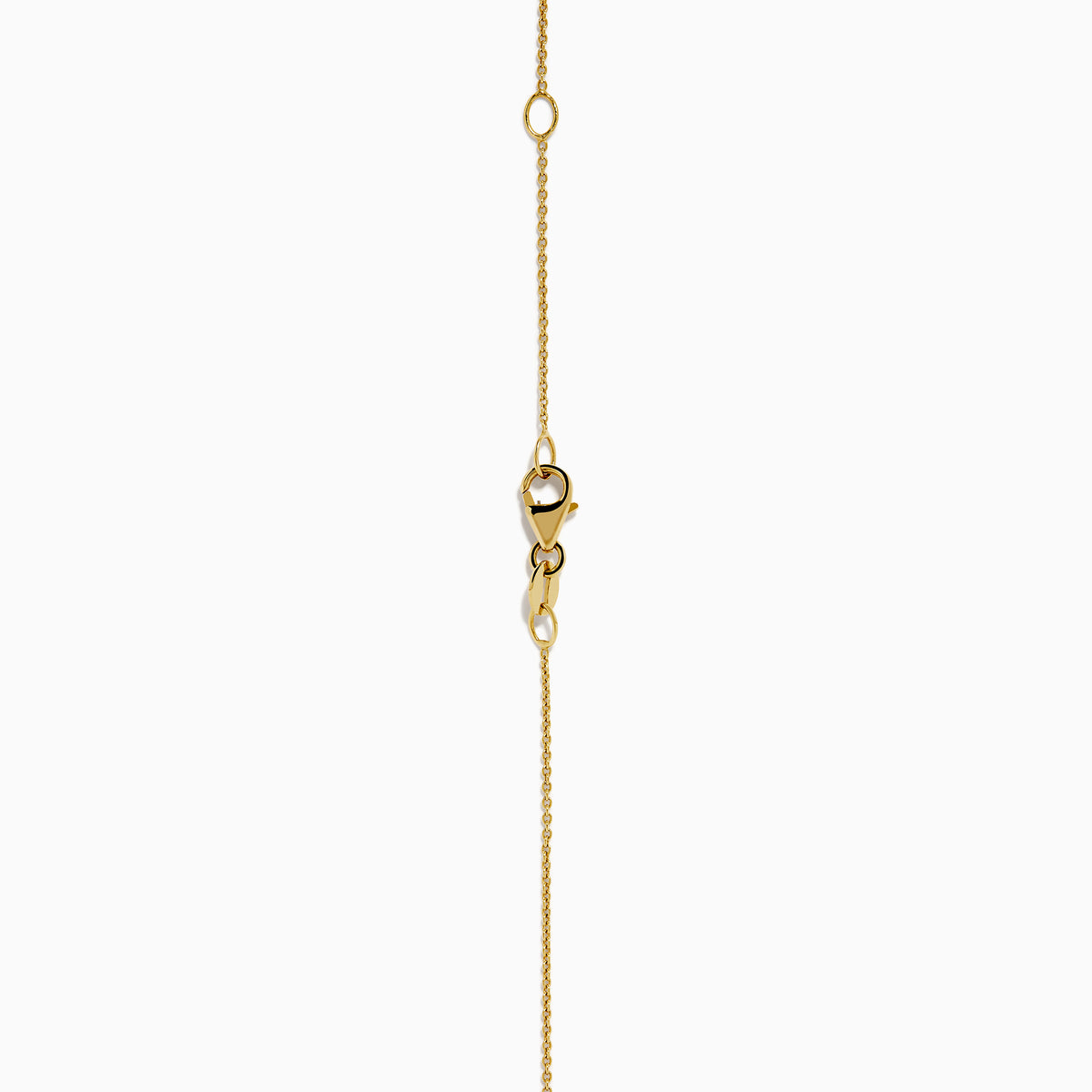 The 14K Yellow Gold Blue and White Diamond Halo Pendant features a round blue gemstone centerpiece surrounded by sparkling white diamonds, all set on a delicate fine chain.