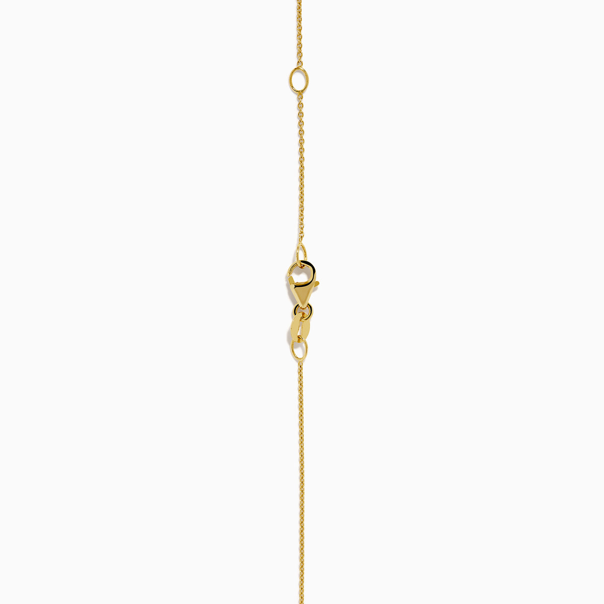 The 14K Yellow Gold Blue and White Diamond S-Curve Halo Pendant features a marquise-shaped blue and white diamond with small white stones in a symmetrical halo on a gold chain necklace.