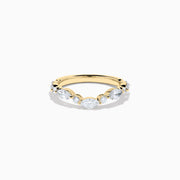 Star Lab Grown Diamond Wedding Band in 18K Yellow Gold