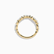 Star Lab Grown Diamond Wedding Band in 18K Yellow Gold