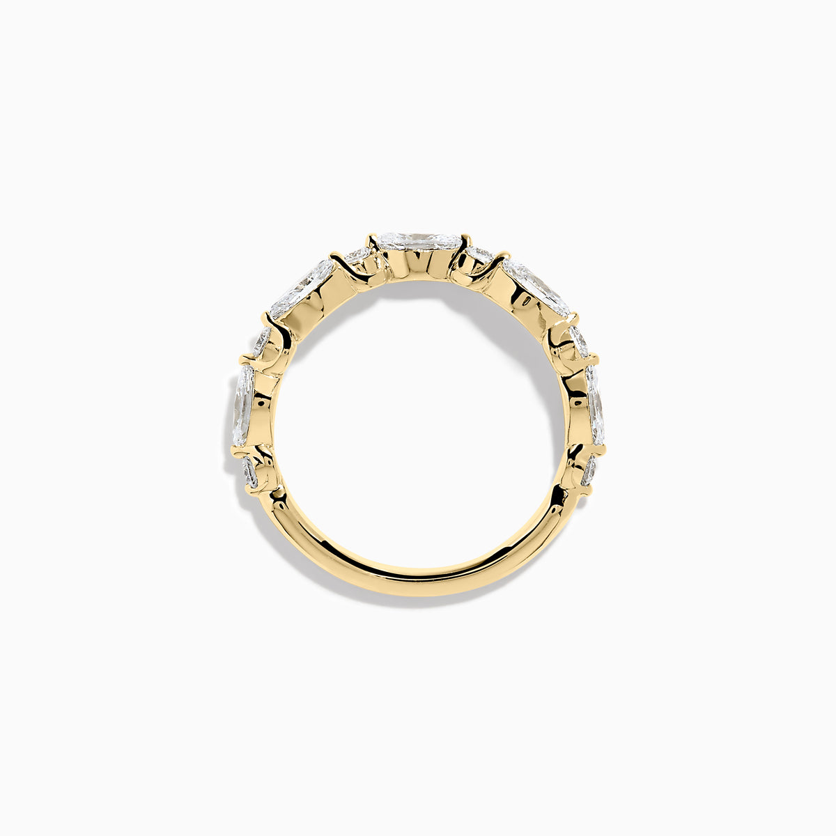 Star Lab Grown Diamond Wedding Band in 18K Yellow Gold