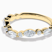 Star Lab Grown Diamond Wedding Band in 18K Yellow Gold