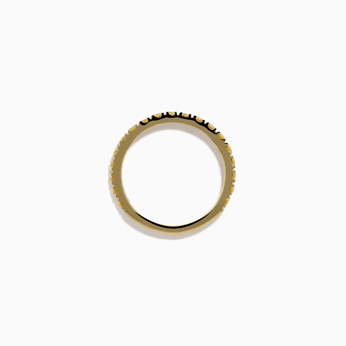 18K Yellow Gold Yellow Diamond Three-Quarter Eternity Band