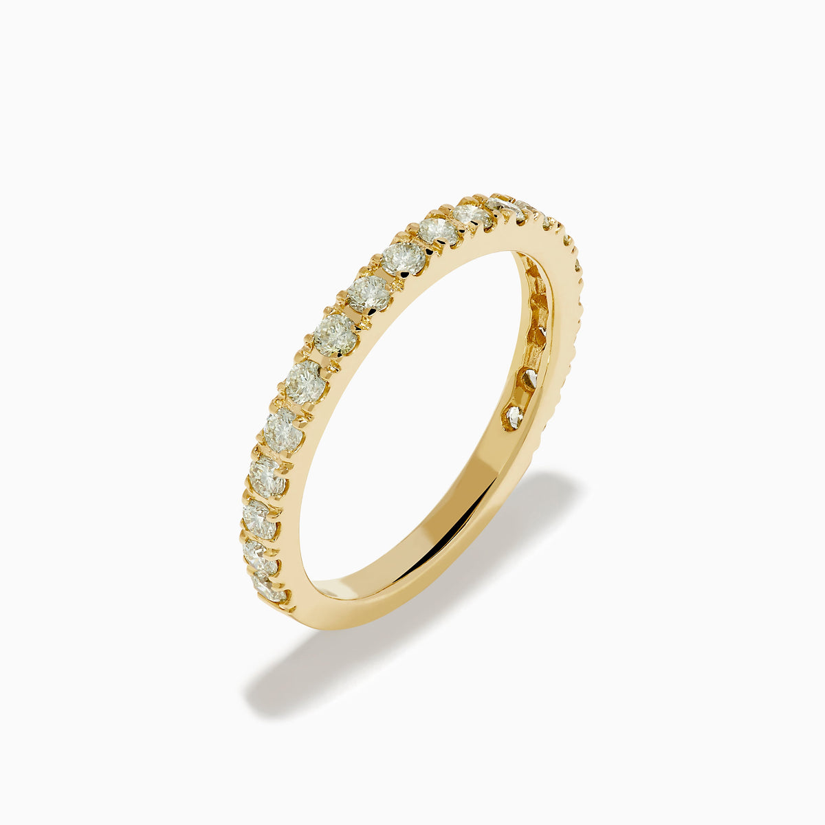 18K Yellow Gold Yellow Diamond Three-Quarter Eternity Band