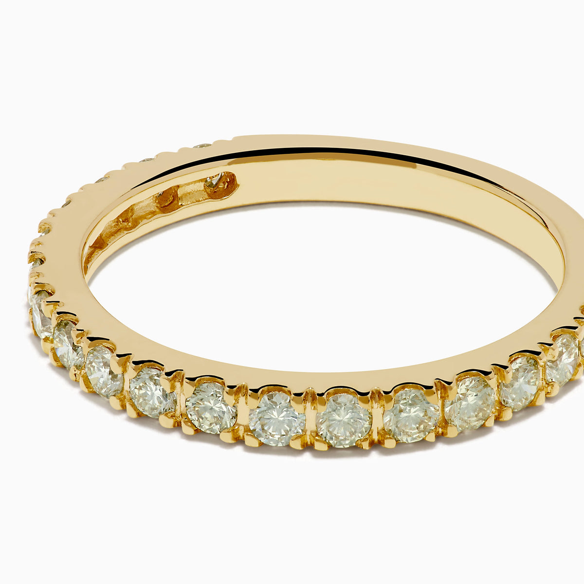18K Yellow Gold Yellow Diamond Three-Quarter Eternity Band