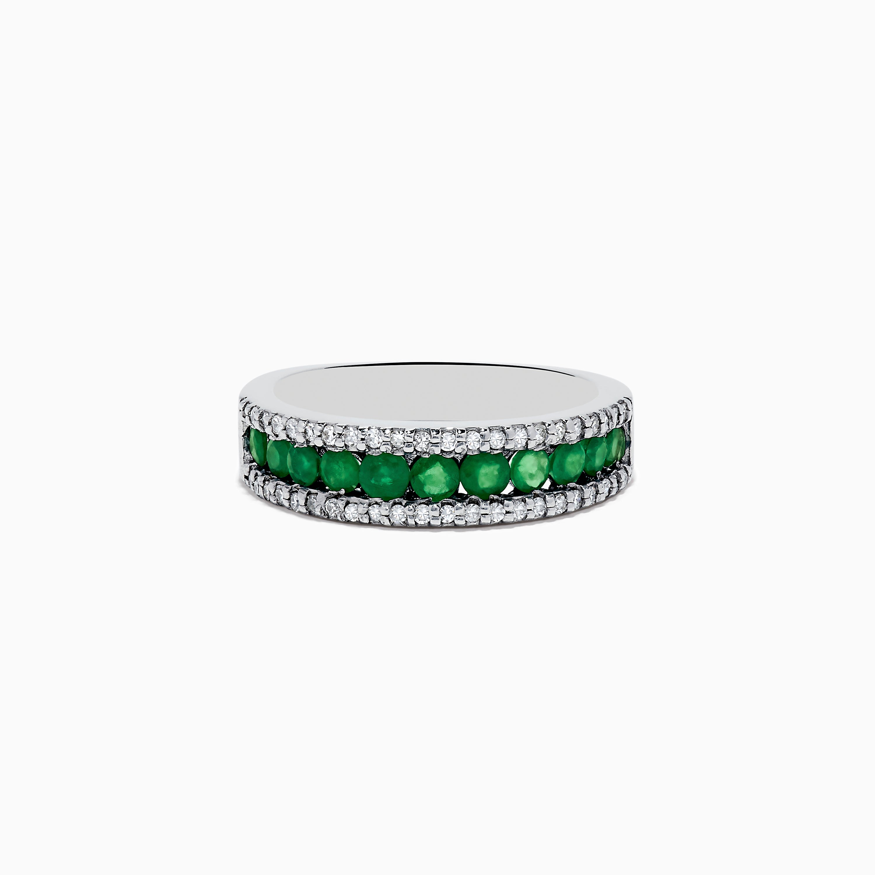 Effy Brasilica 14K White Gold Emerald and Diamond Ring, 1.02 TCW