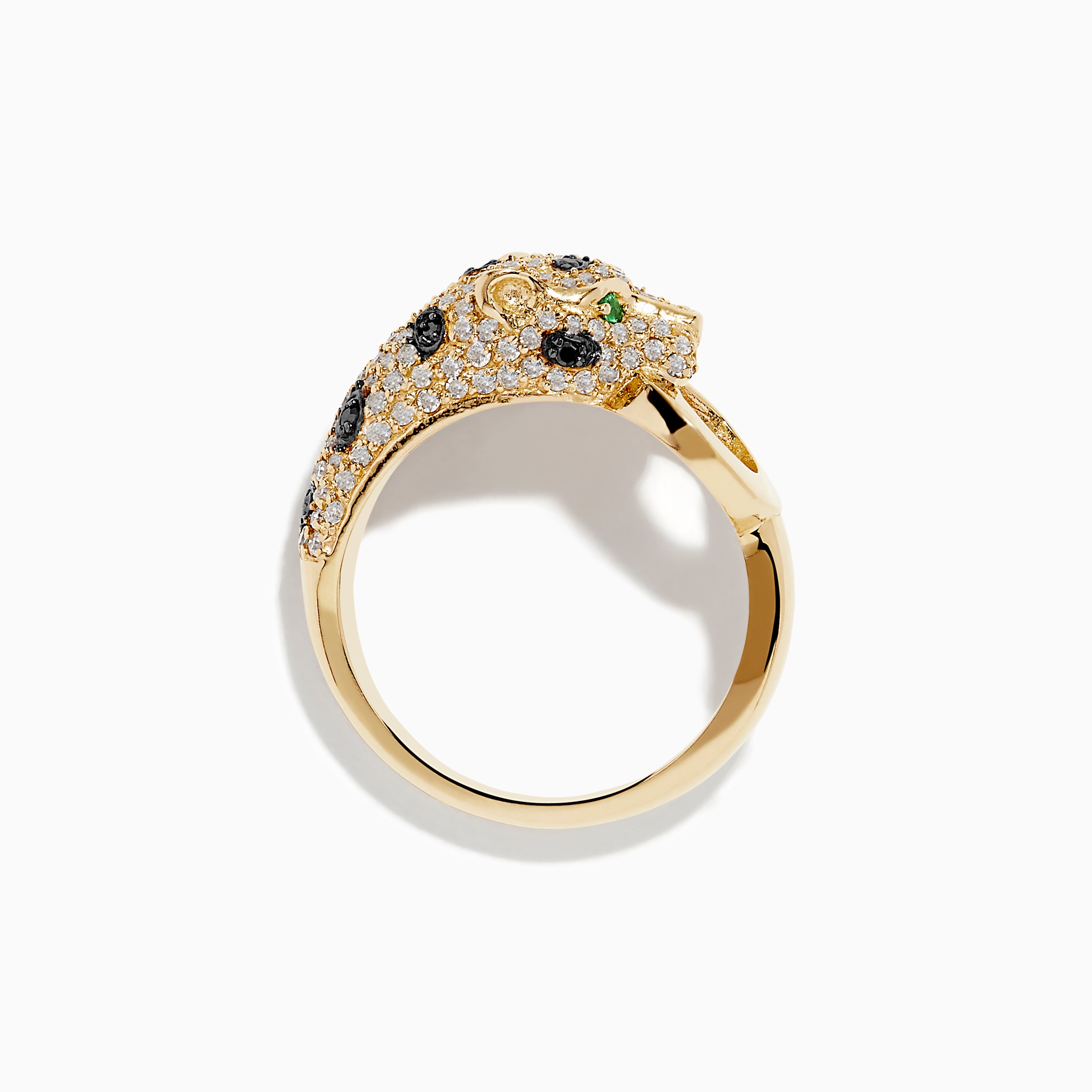 Effy Signature 14K Yellow Gold Diamond and Emerald Ring, 0.67 TCW