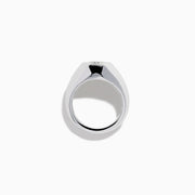 Lab Grown Diamond Round Bezel-Set Pinky Ring in Sterling Silver