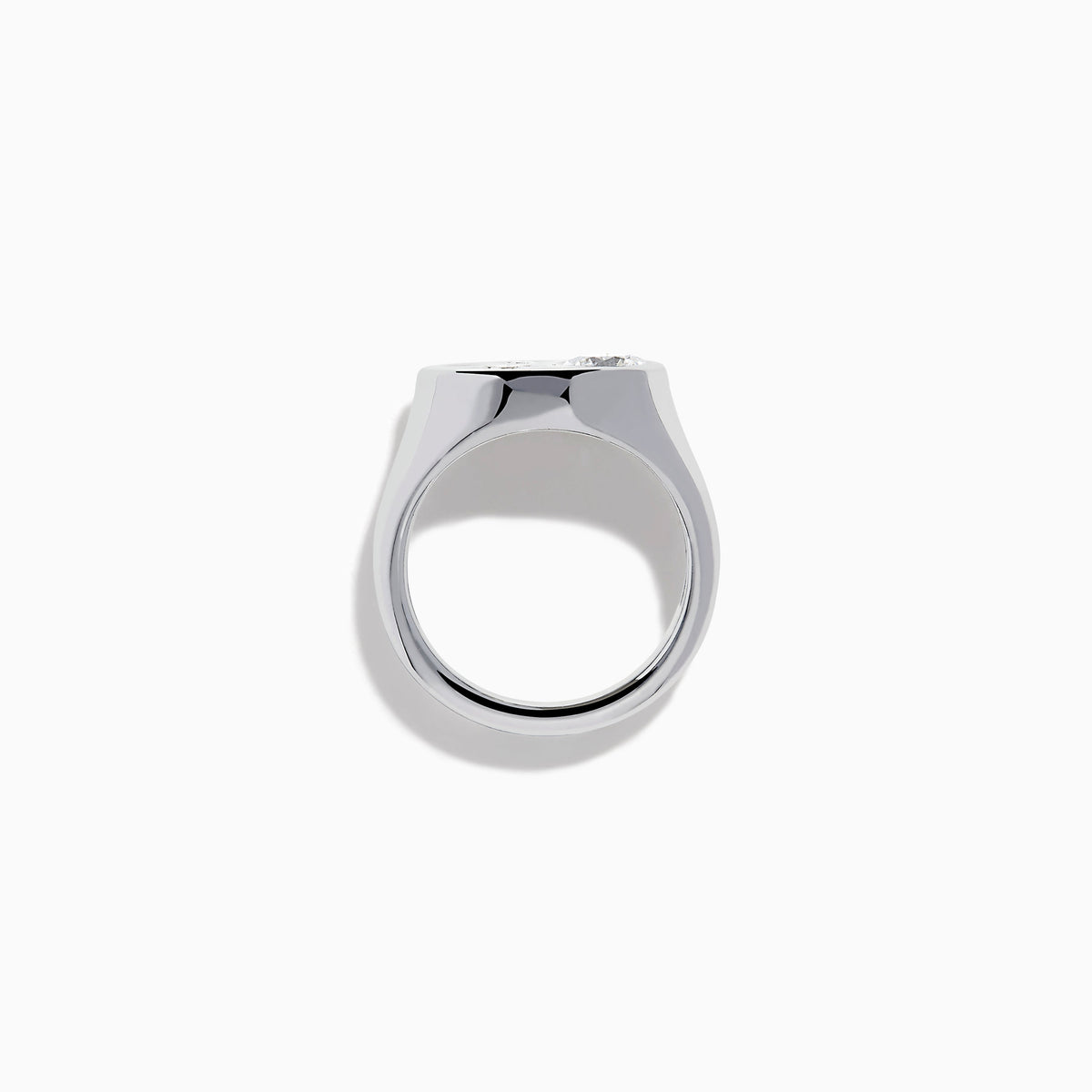 Lab Grown Diamond Celestial Signet Pinky Ring in Sterling Silver