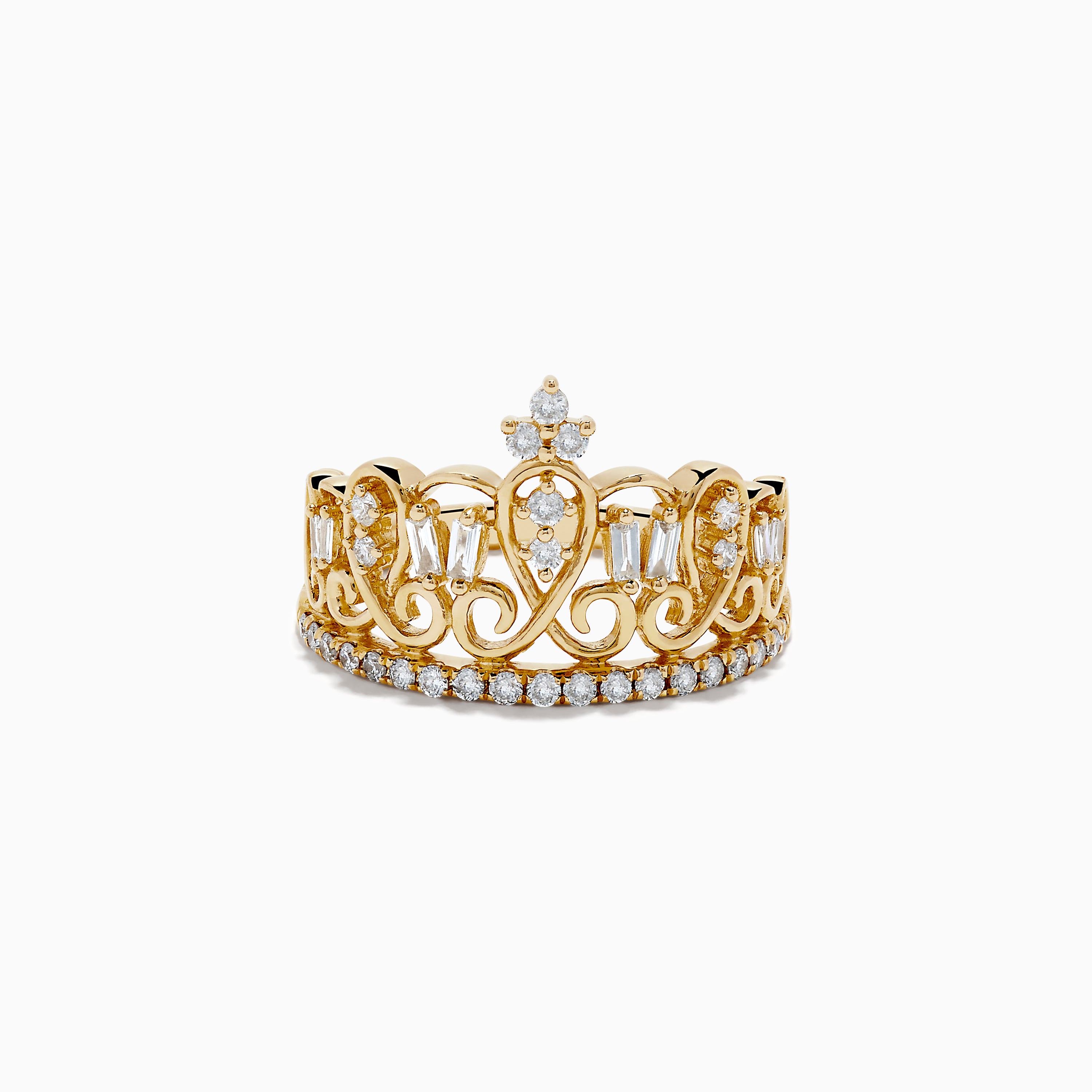 Macy's Diamond Tiara Ring (1/20 ct. t.w.) in 14k White Gold - Macy's