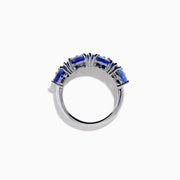 Sterling Silver Trillion-Cut Tanzanite Seven-Stone Ring