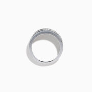 Watercolors 14K White Gold Multi Sapphire and Diamond Channel-Set Ring