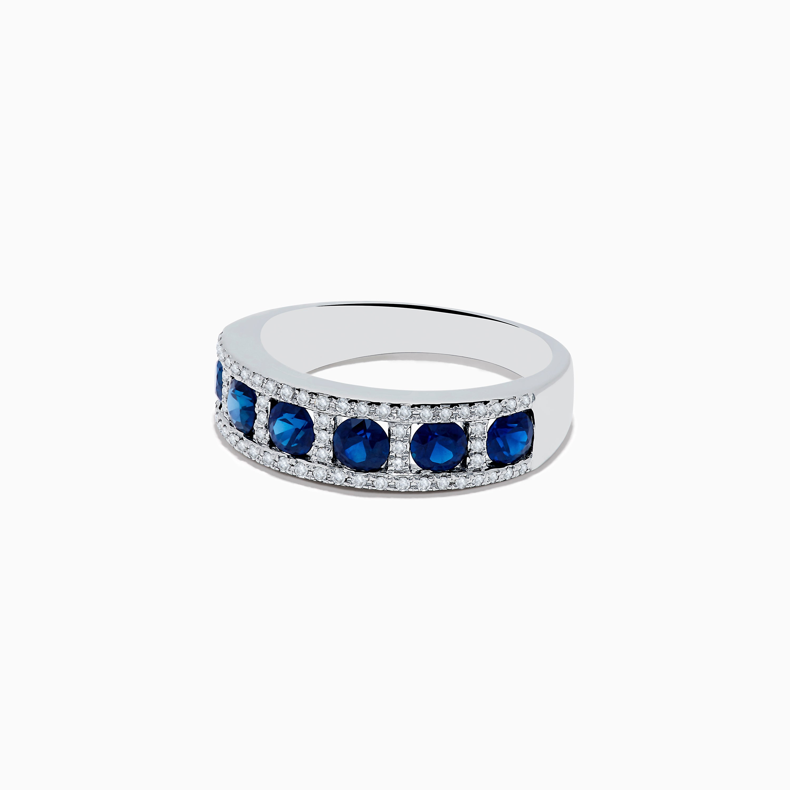 Royale Bleu 14K White Gold Sapphire and Diamond Ring, 1.66 TCW 