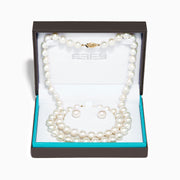 14K Yellow Gold Cultured Freshwater Pearl 3-Piece Box Set