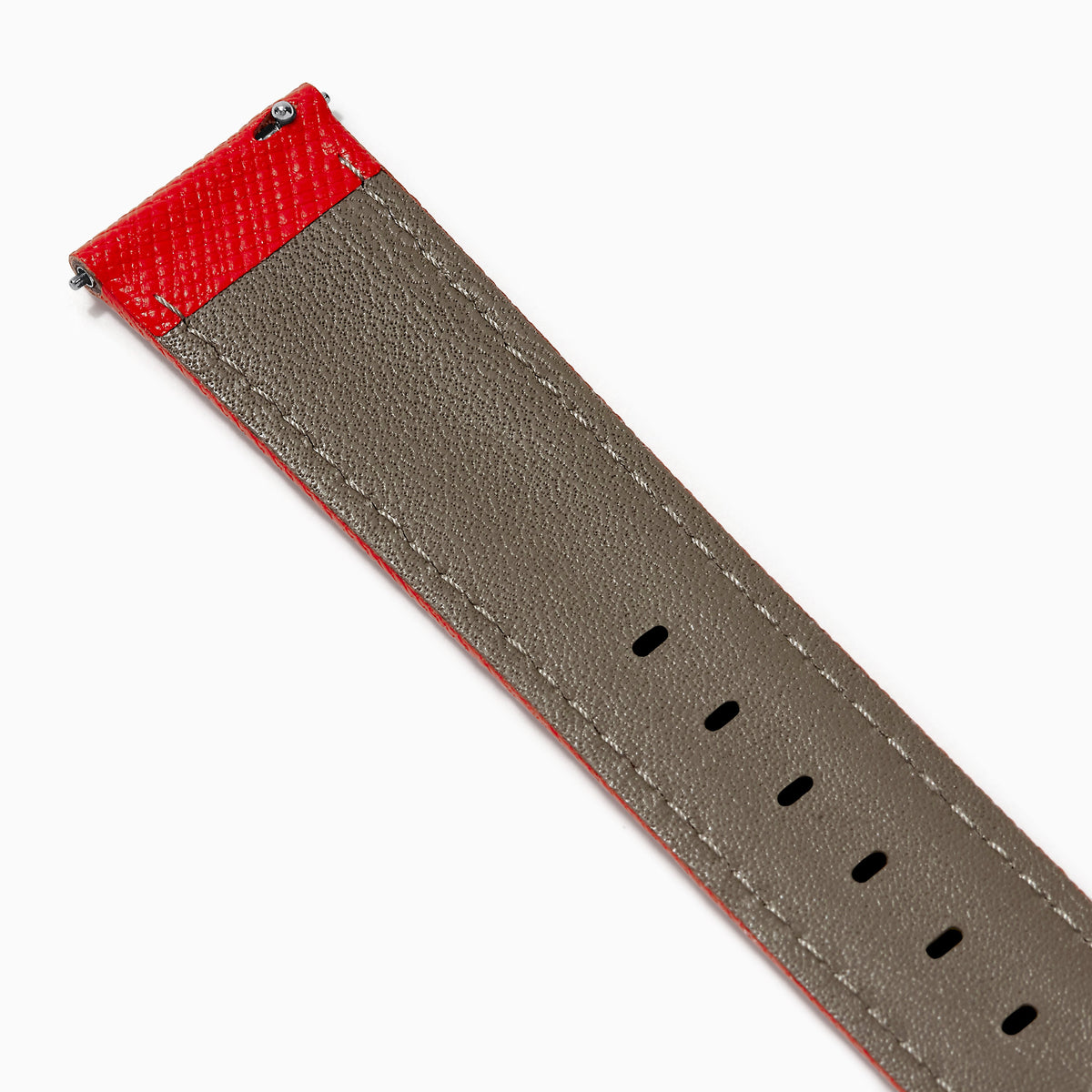 Red – 20mm Saffiano Print Calf Leather Watch Strap