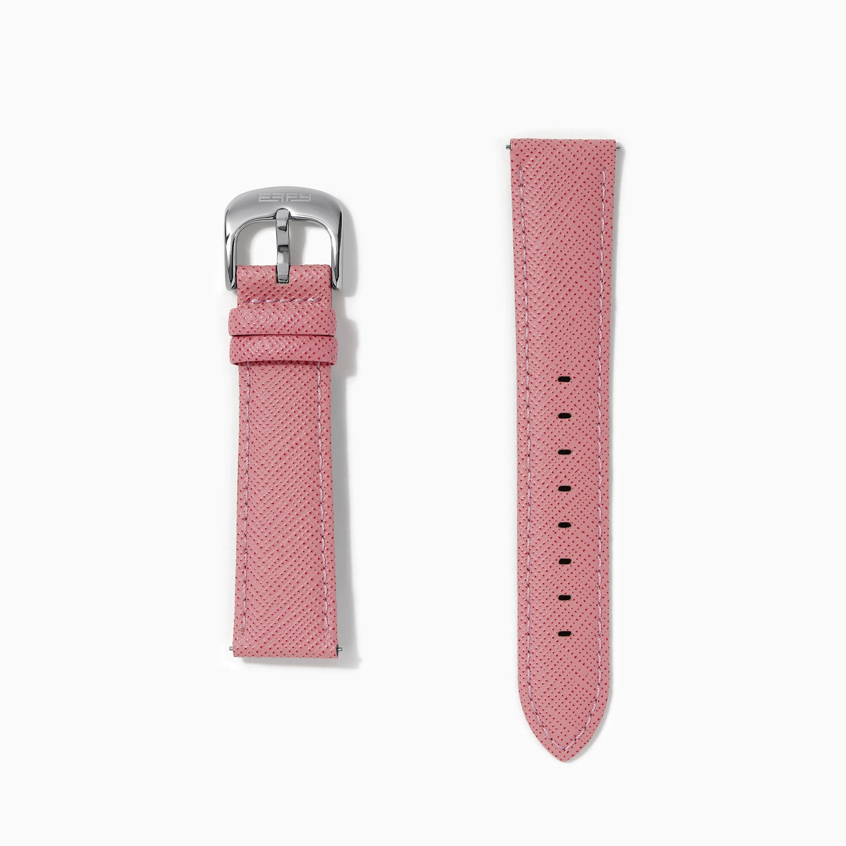 Pink – 20mm Saffiano Print Calf Leather Watch Strap
