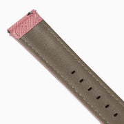 Pink – 20mm Saffiano Print Calf Leather Watch Strap